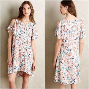 Anthro. Maeve | Fluttered Watercolor Dress